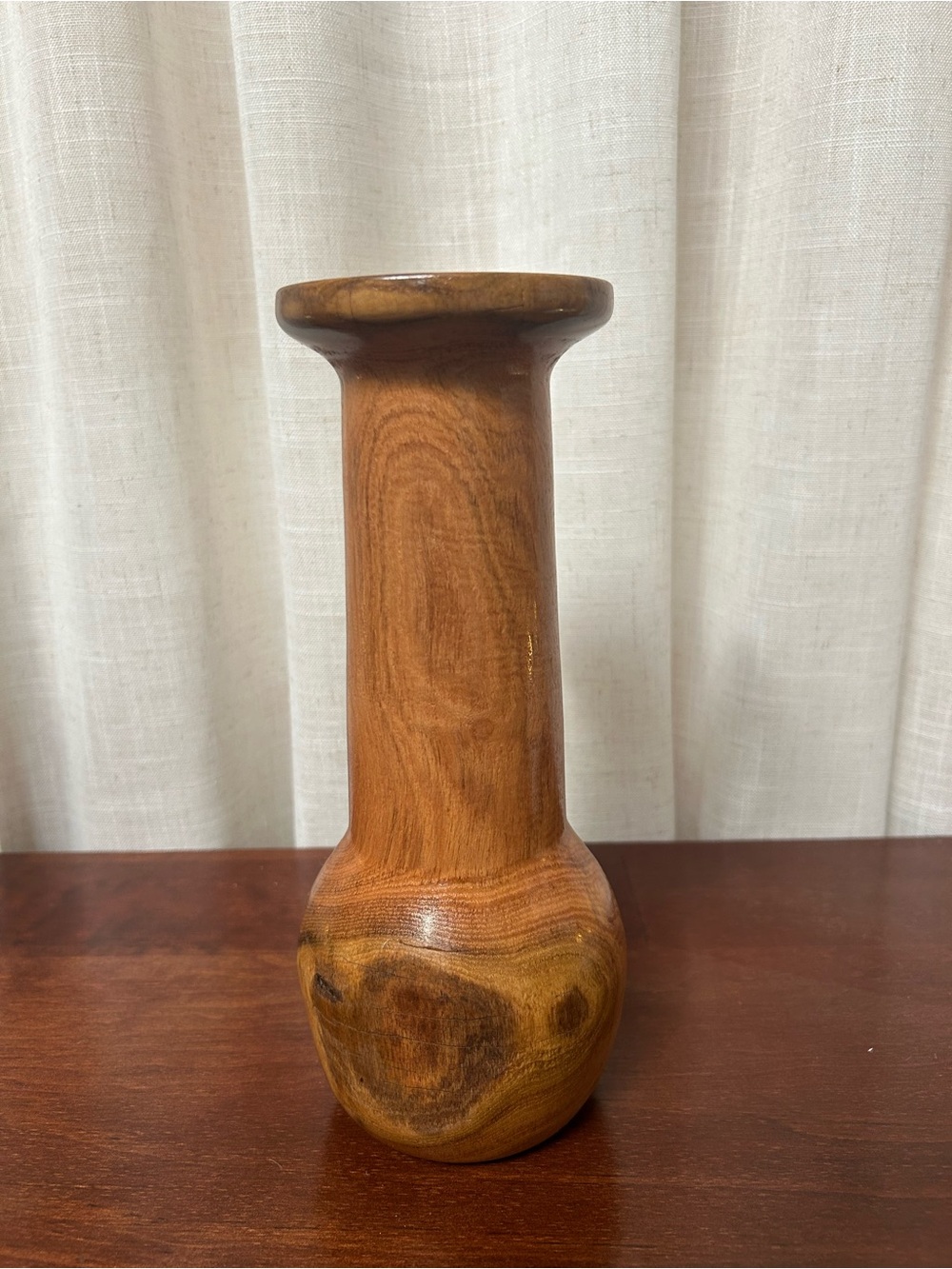 Handcrafted Honey Locust Wood Vase Rustic Decor